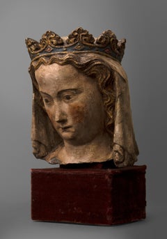 Kopf einer gekrönten Jungfrau – Lorraine, erste Hälfte des 14. Jahrhunderts