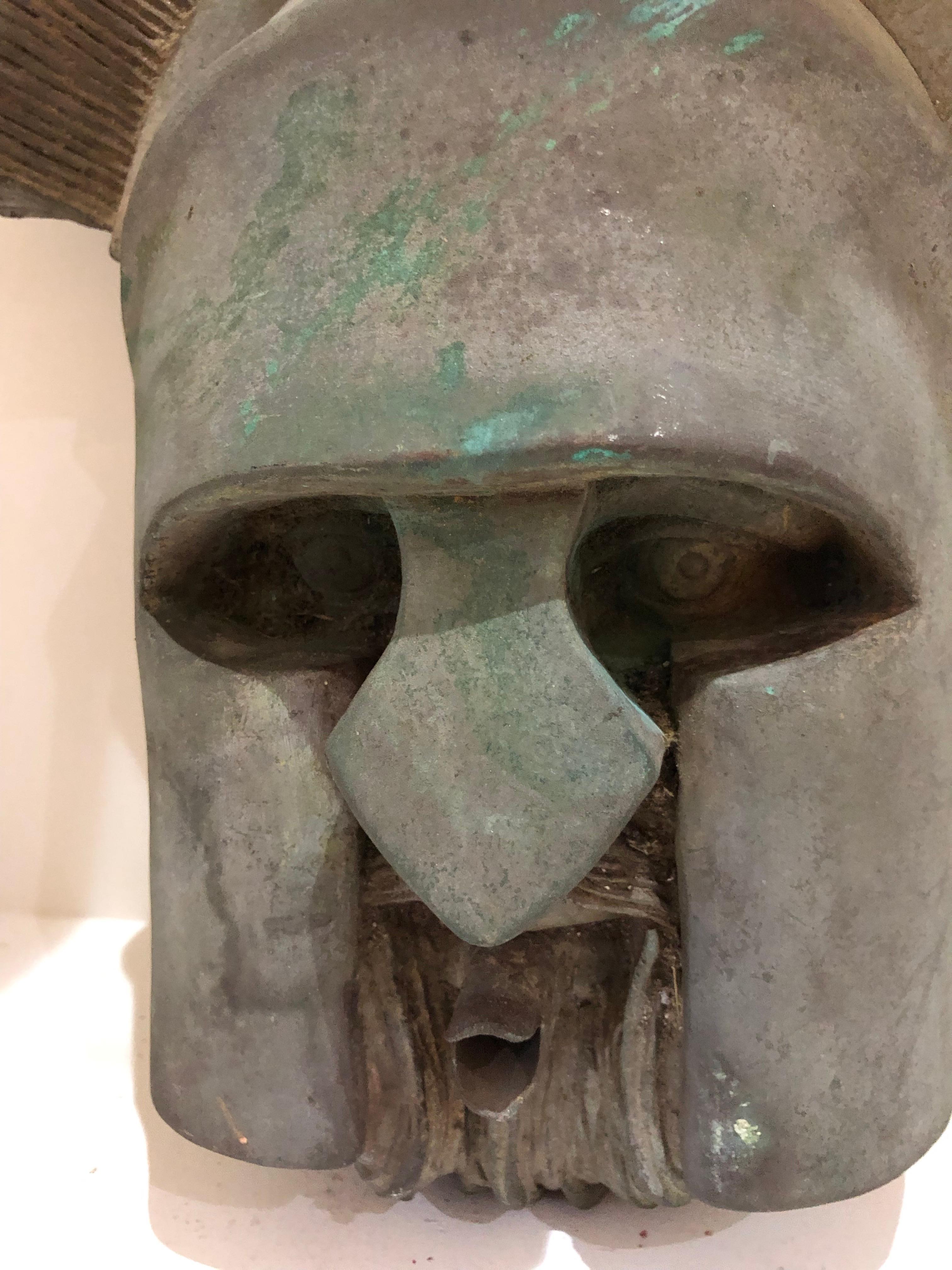  Head of a Roman Soldier Mask Wall Fountain 4