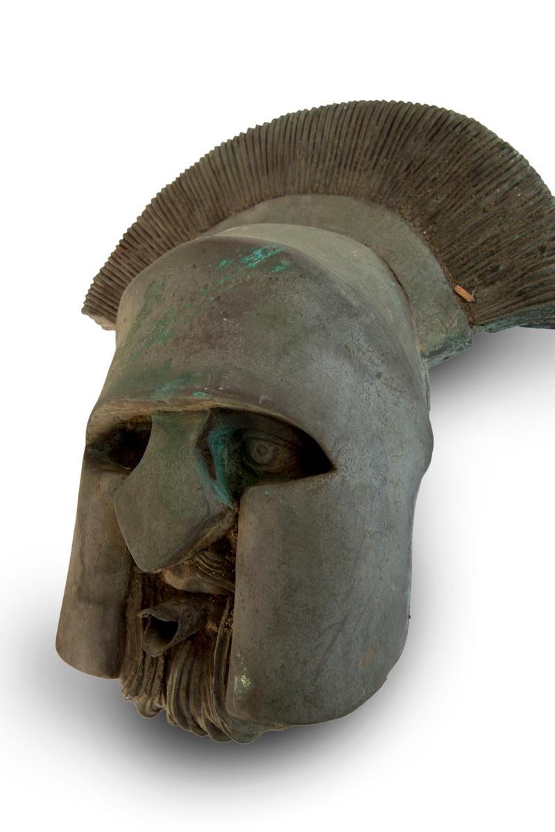 20th Century  Head of a Roman Soldier Mask Wall Fountain