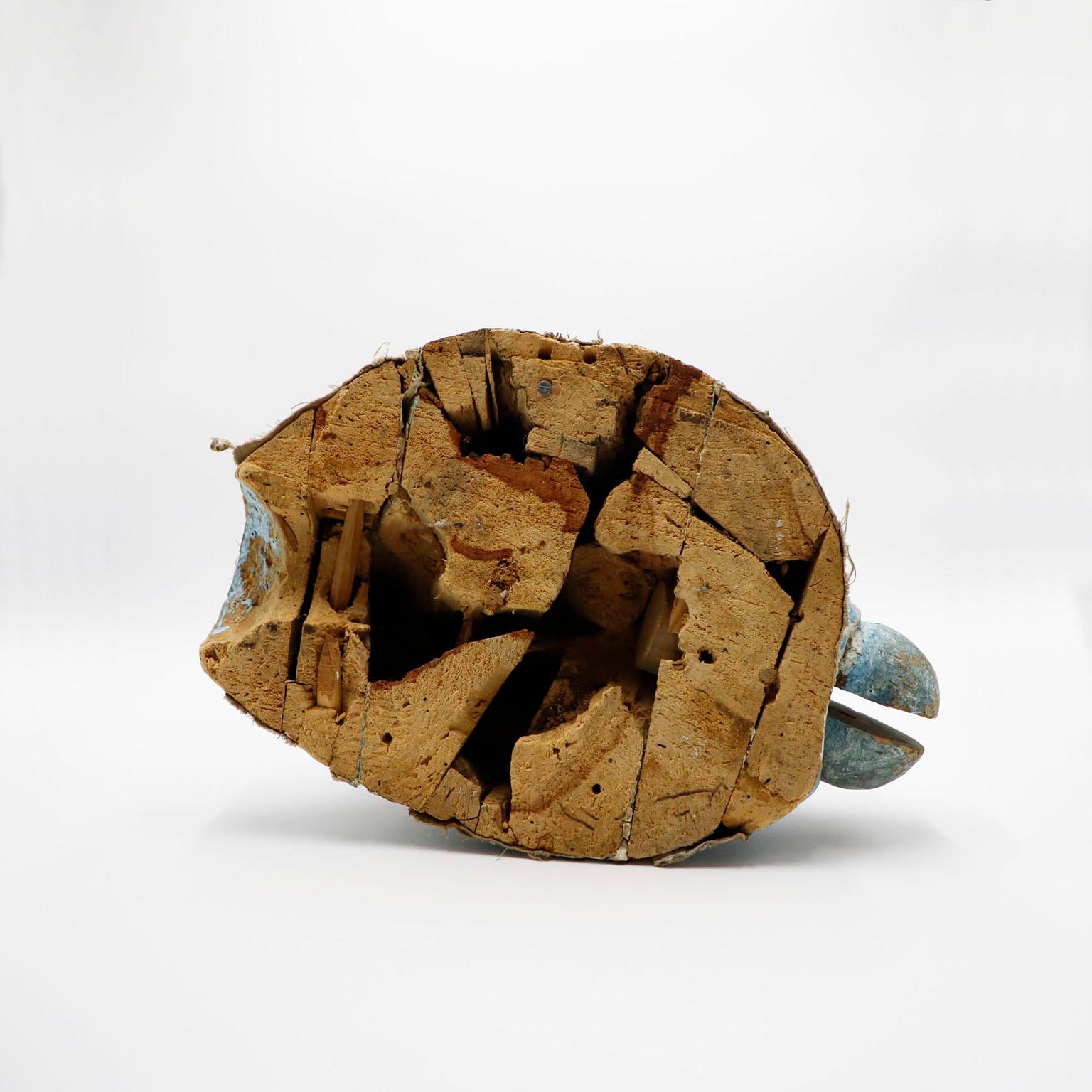 Cabeza de santo del siglo XVIII Talla de madera Madera en venta