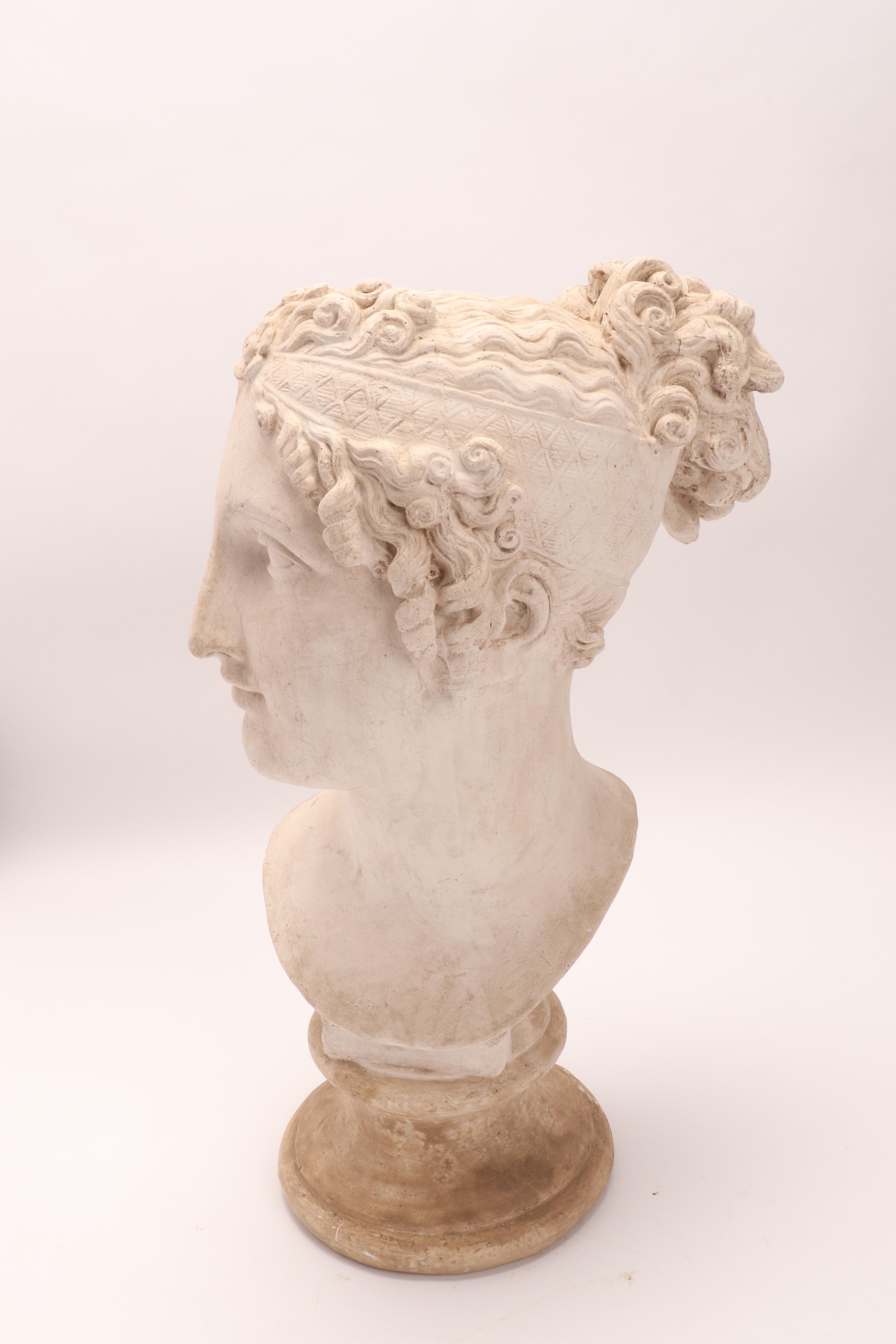 Italian Head of a Women Neoclassic Portrait, Italy, 1890