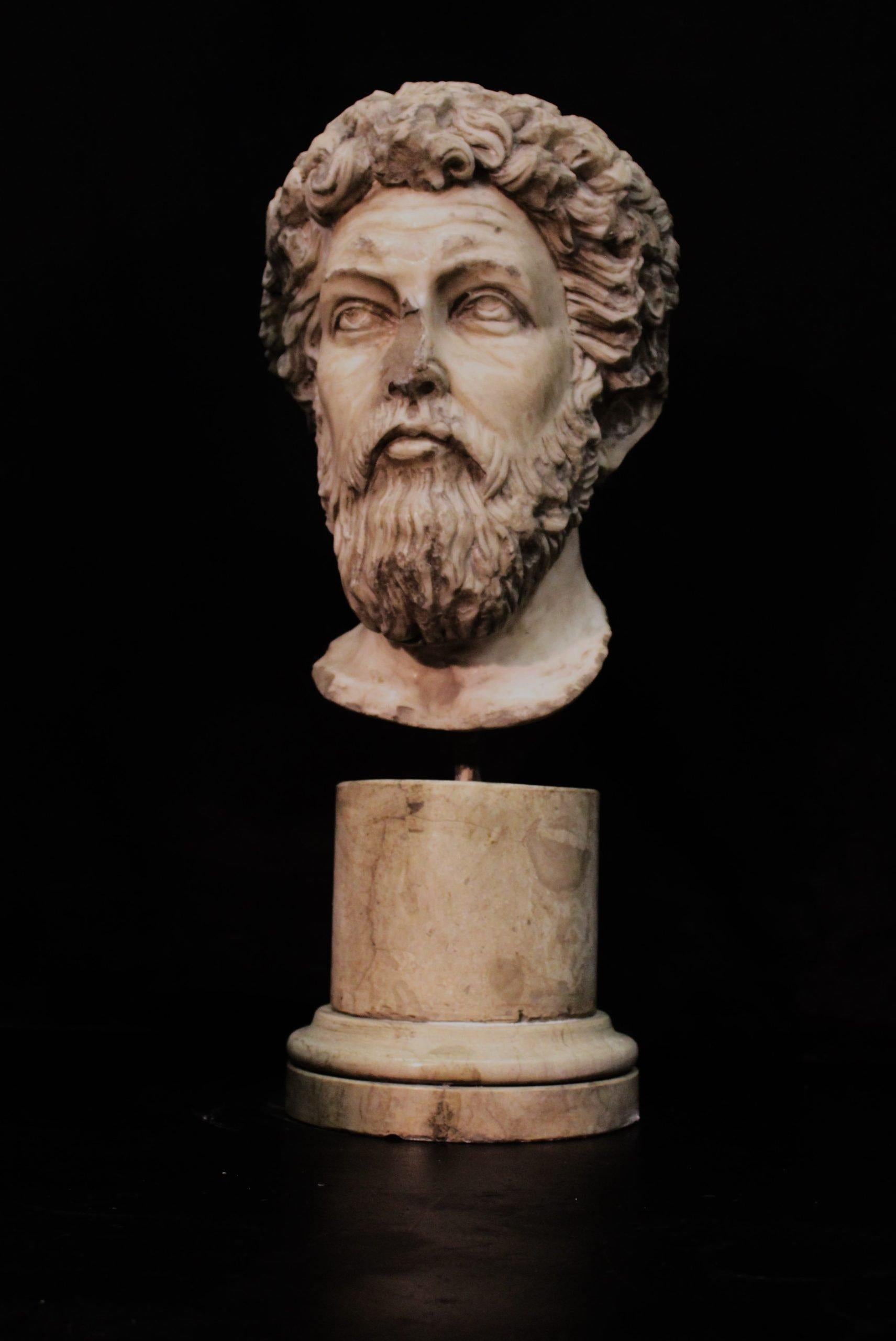 Marble Head of Emperor Lucius Verus