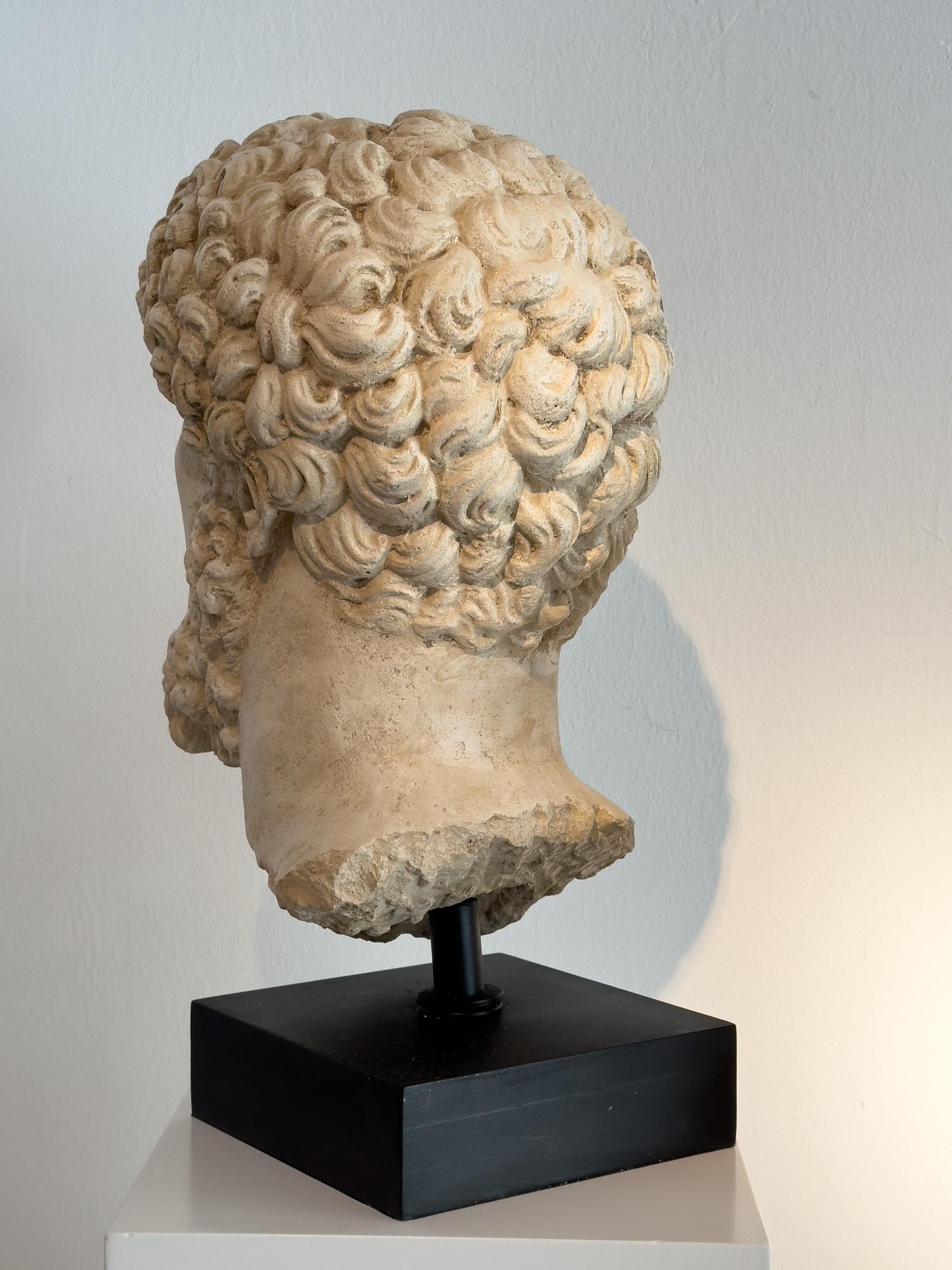 Classical Roman Head of Lucius Verus in the antique roman style  For Sale