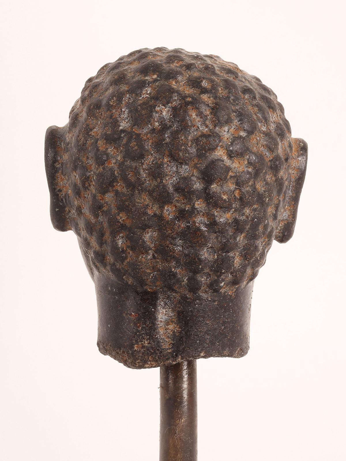 Early 18th Century Head of Man in Black Granite, Russia, 1700 For Sale