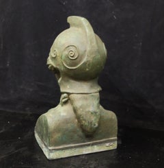 Head of Minerva in bronze