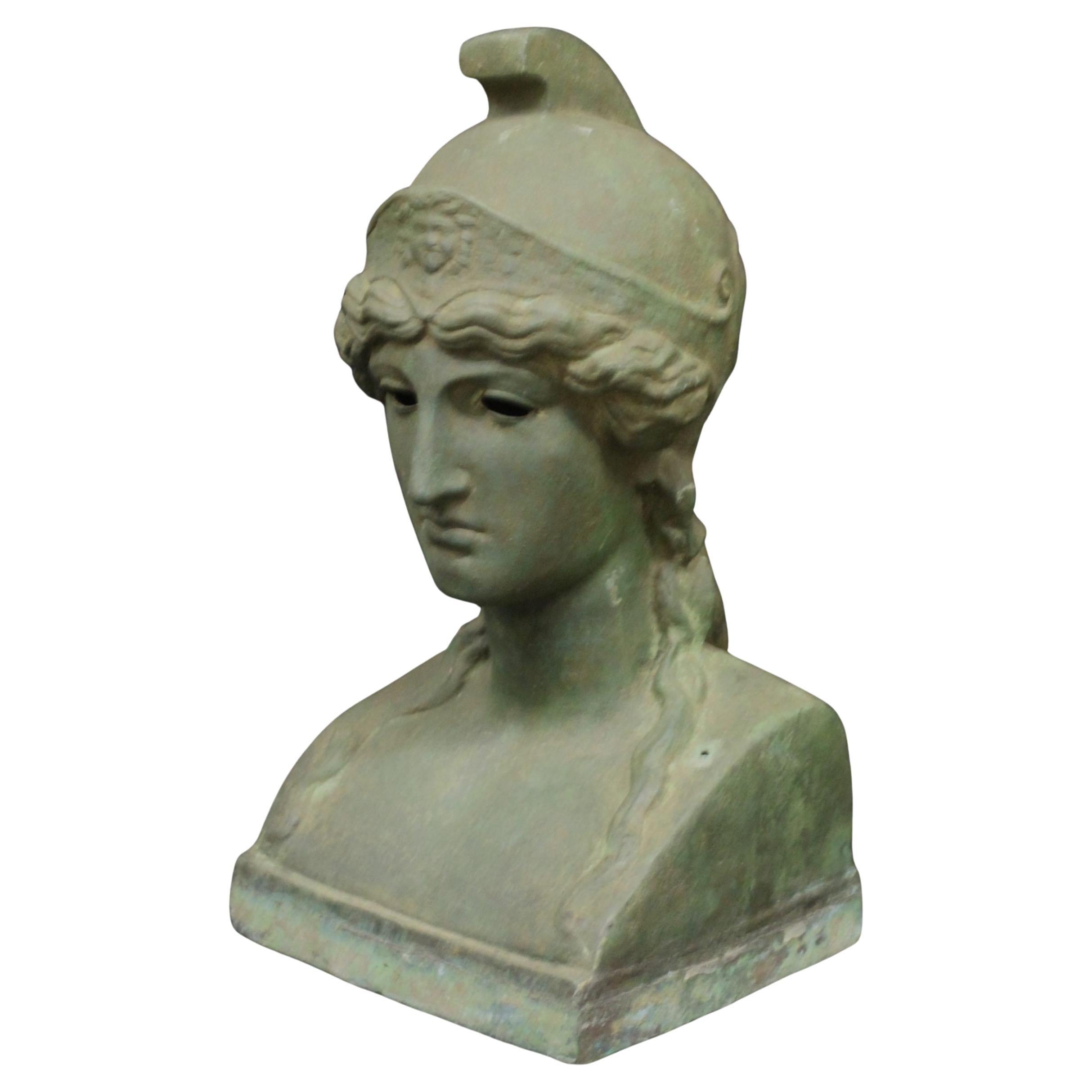 Kopf von Minerva aus Bronze in Bronze