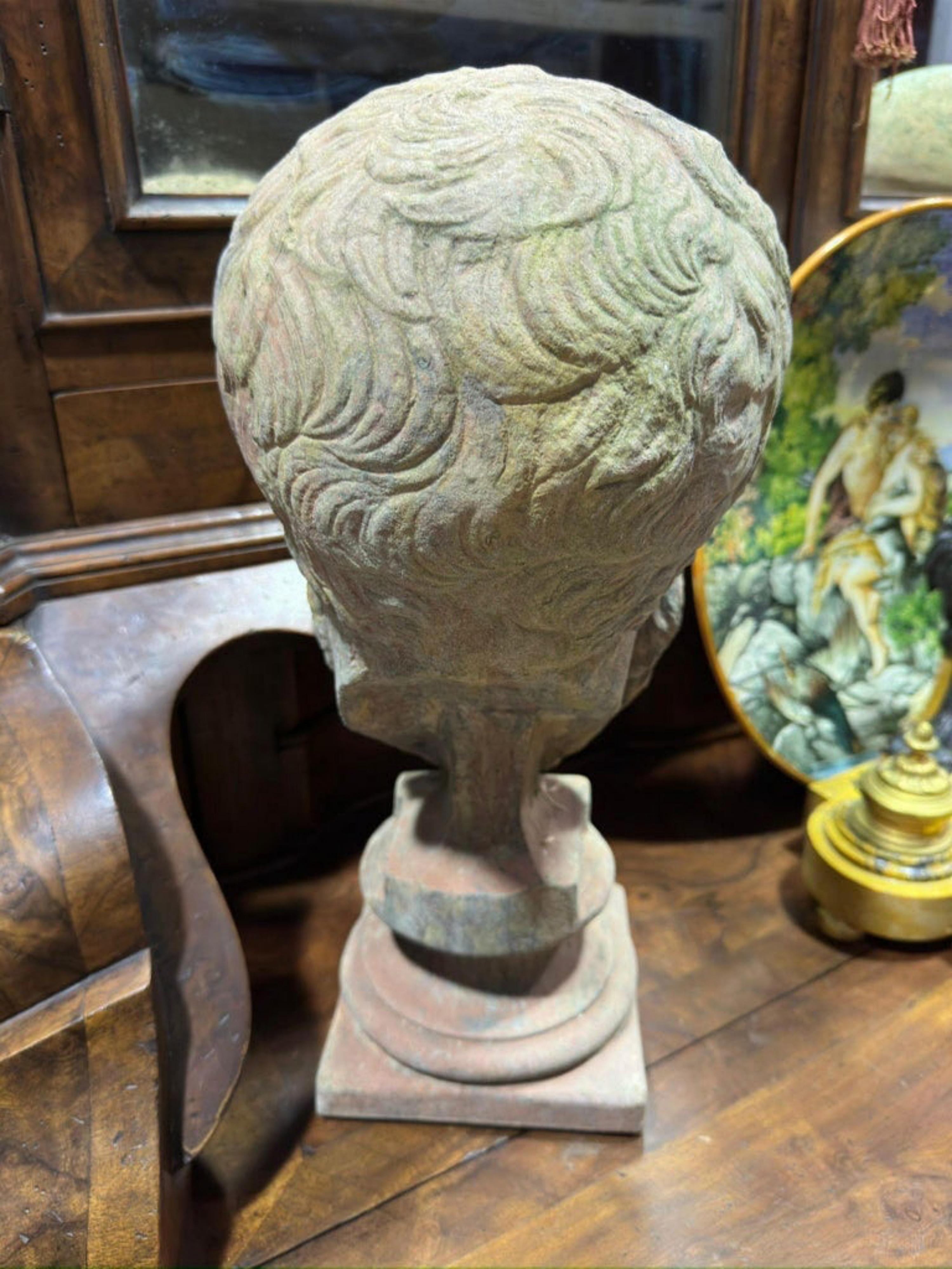 CABEZA DE PLATO EN TERRACOTTA DE LA GLIPTOTECA DE MUNICH Siglo XX Italiano en venta