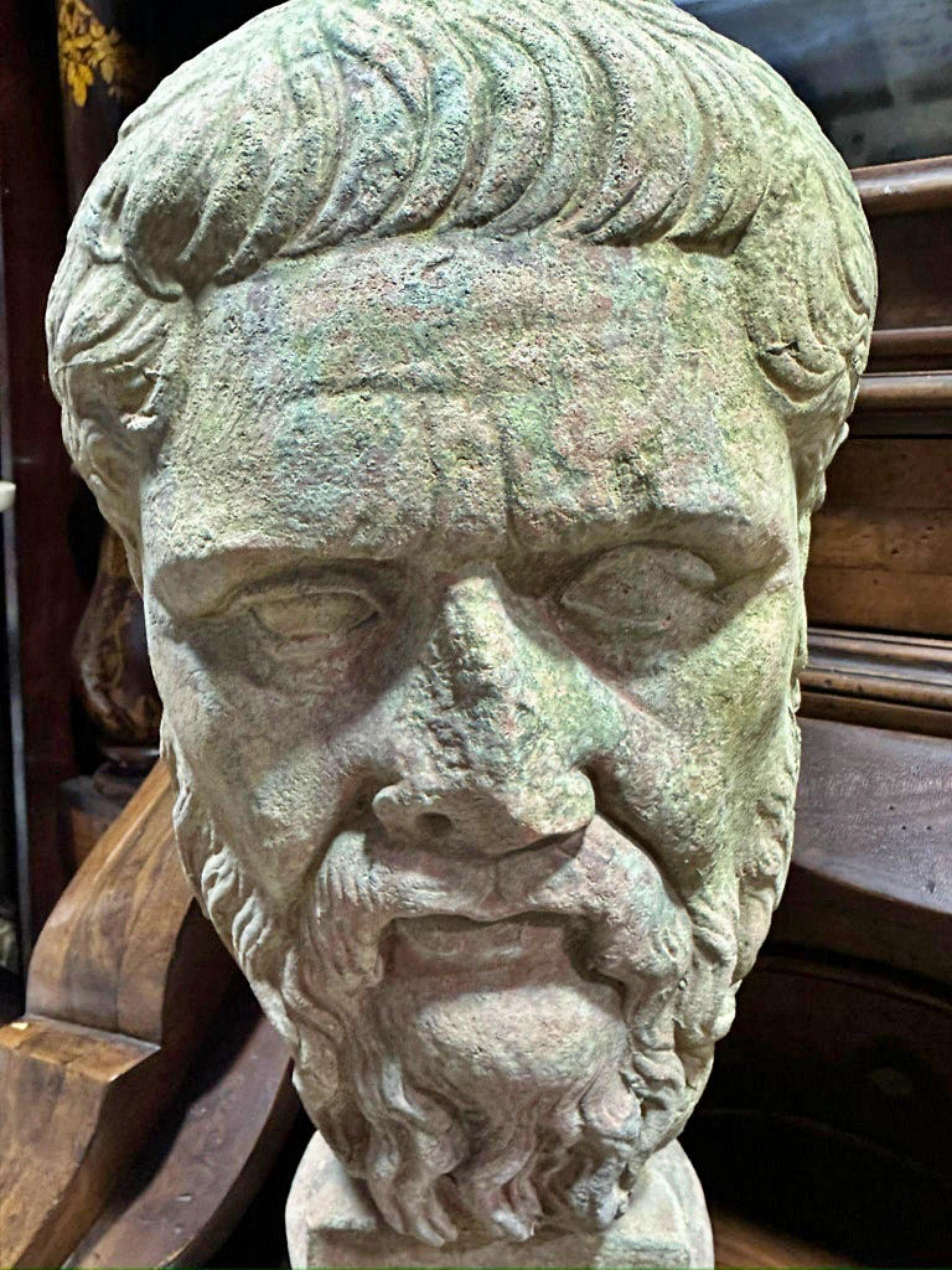 CABEZA DE PLATO EN TERRACOTTA DE LA GLIPTOTECA DE MUNICH Siglo XX Hecho a mano en venta