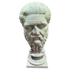 HEAD OF PLATO IN TERRACOTTA FROM THE GLYPTOTHEK IN MUNICH 20th Century
