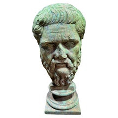 TÊTE DE PLATO EN TERRACOTTA DE LA GLYPTOTHEK DE MUNICH 20e siècle