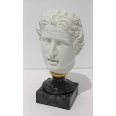 Head of Roman Man in White Porcelain