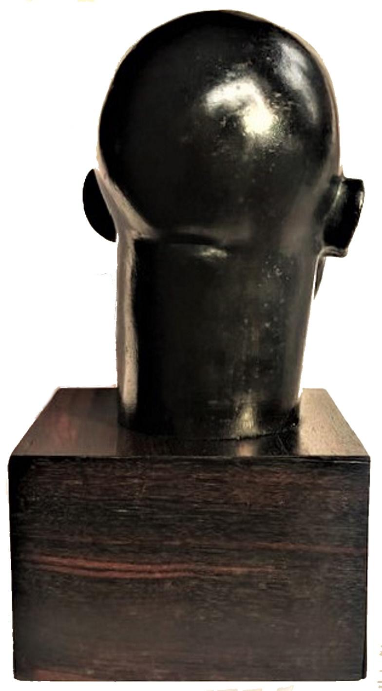 Head of Senegalese Man, French Art Deco Patinated Bronze Sculpture, ca. 1930s In Good Condition In New York, NY