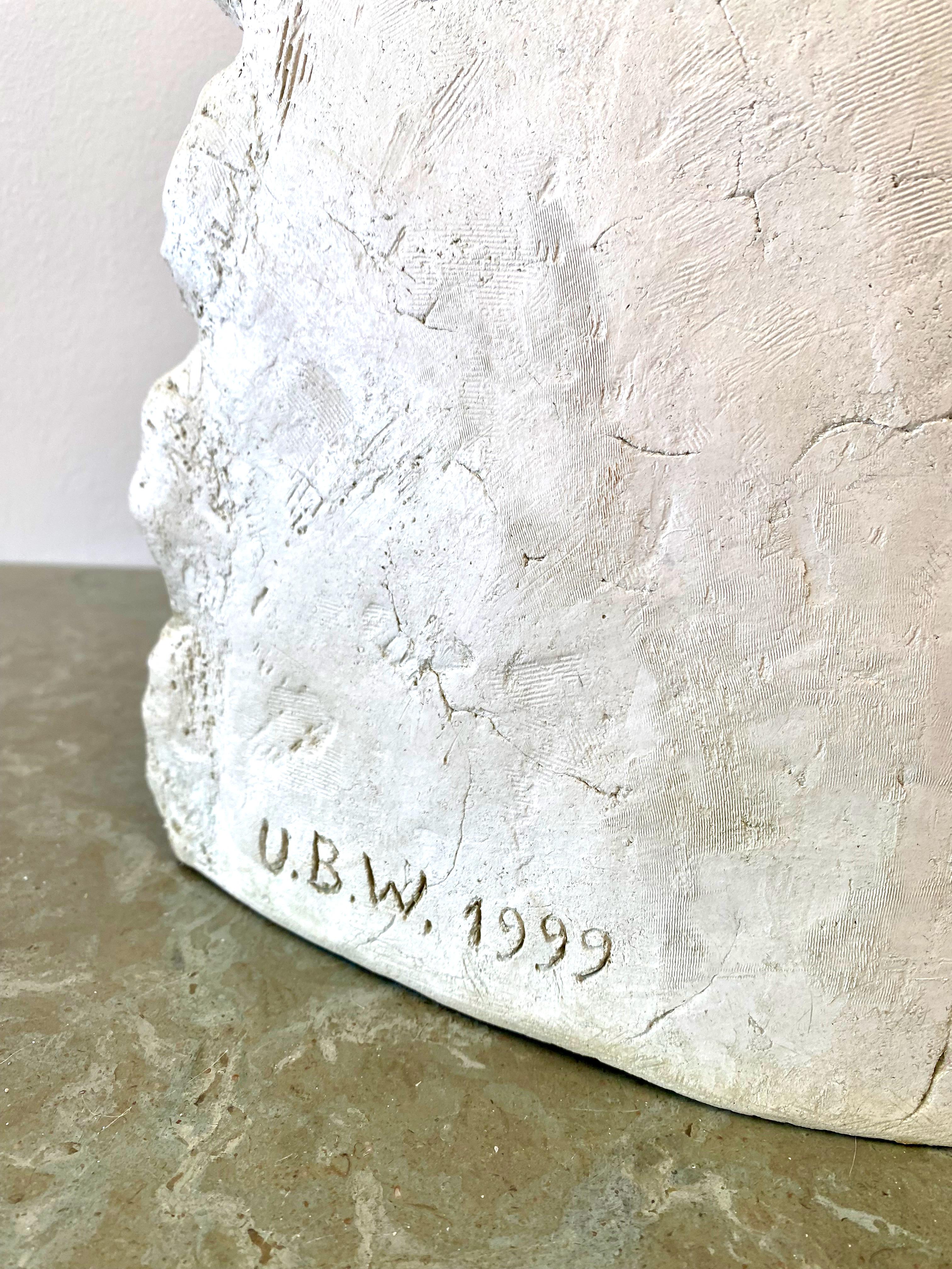 Late 20th Century Head of the Unicorn  Ceramic sculpture by Norwegian artist Unni Brekke Widenfalk