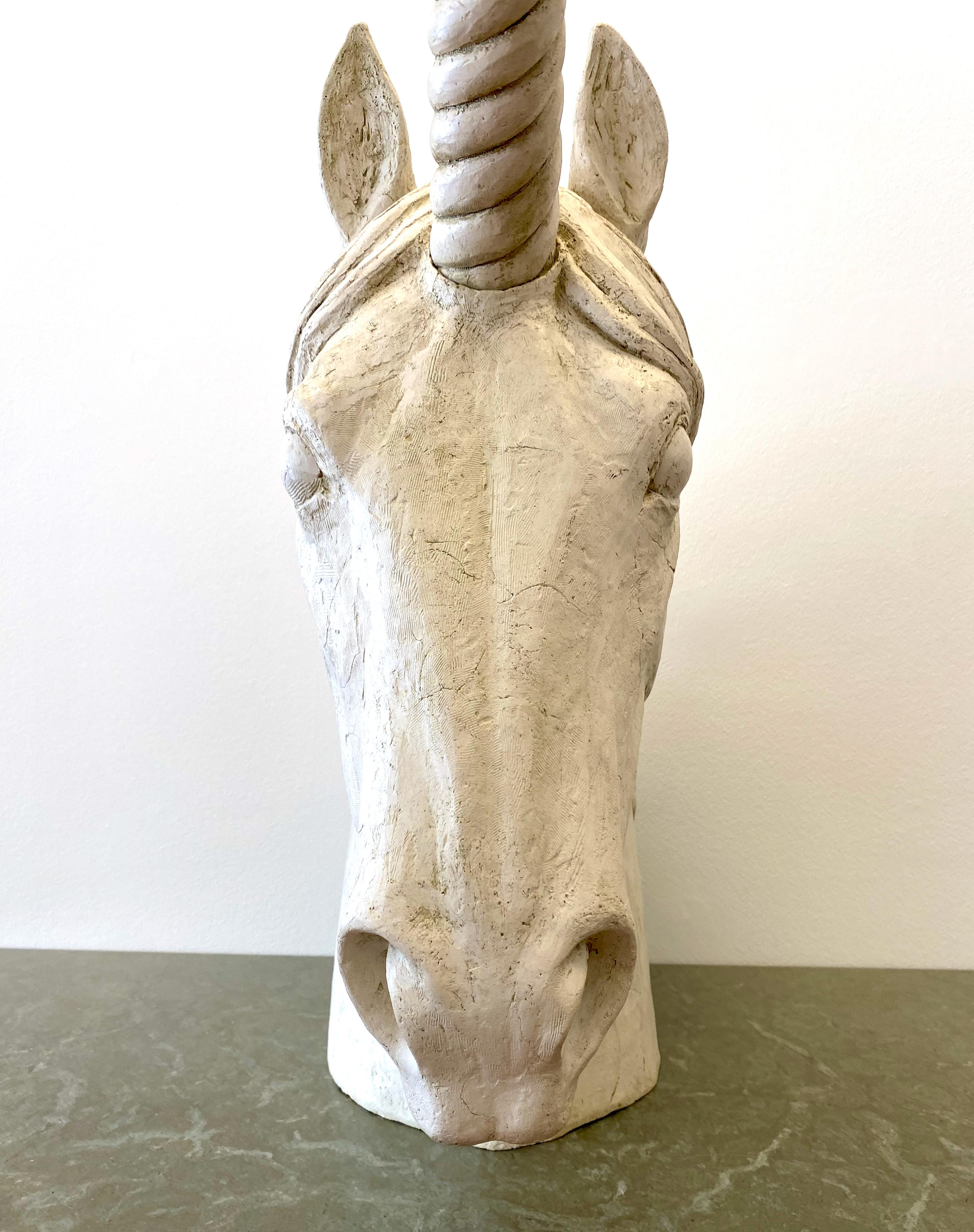 Head of the Unicorn  Ceramic sculpture by Norwegian artist Unni Brekke Widenfalk 1