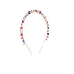 Fascia per capelli Vera con cristalli arcobaleno NWOT