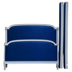 Headboard and footboard – Louis XVI style – Painted wood – Parisian workshop