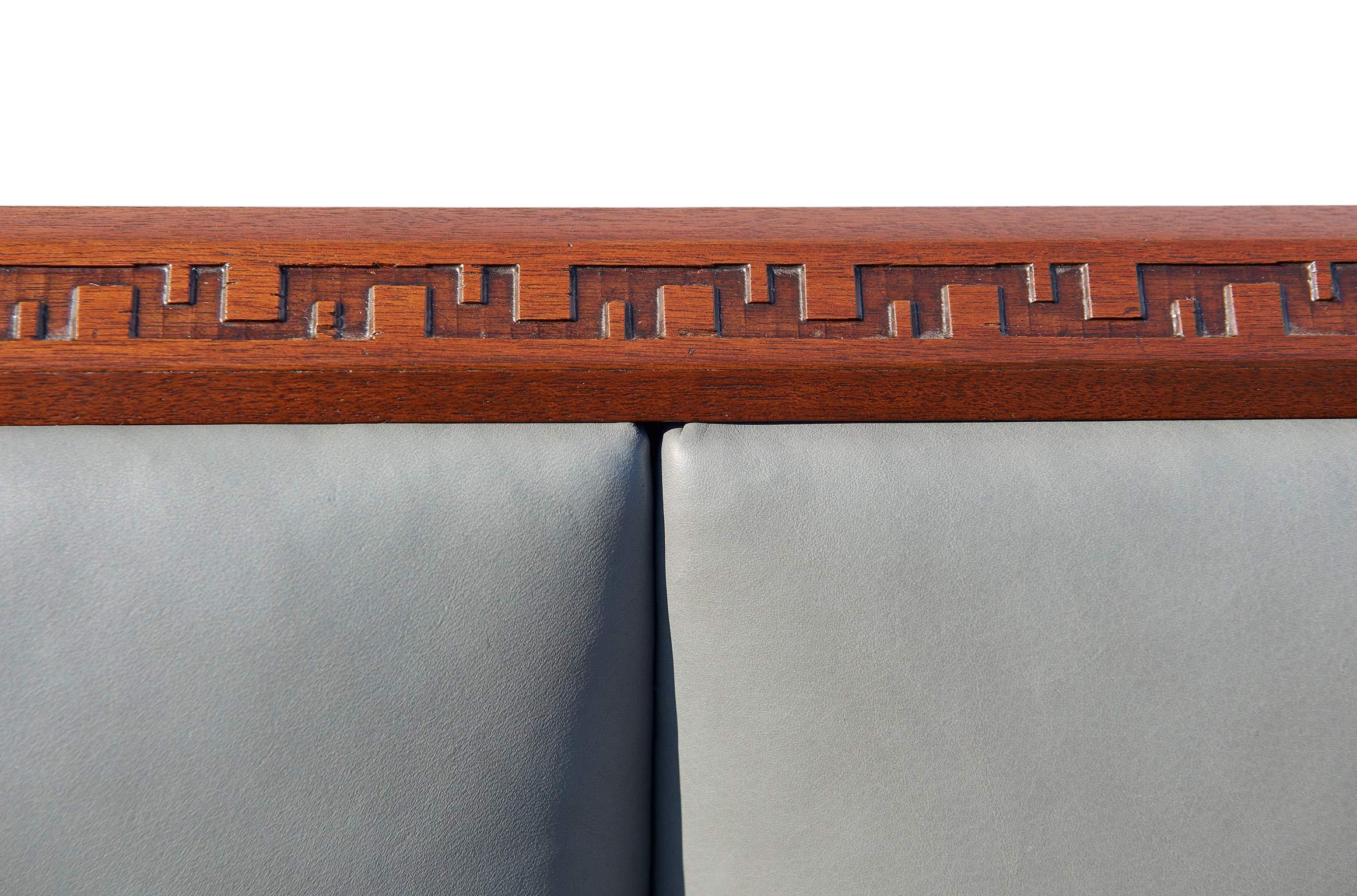 American Rare King-Size Headboard by Frank Lloyd Wright