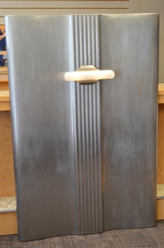 Headboard for Twin Single Bed, Industrial Wall Art: Deco Carrier Portal w/Light