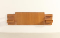 Headboard with Nightstands in teak wood, France, 1960's