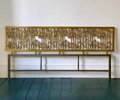 Headboard with Sculptural Panel by Luciano Frigerio, Italy, 1970