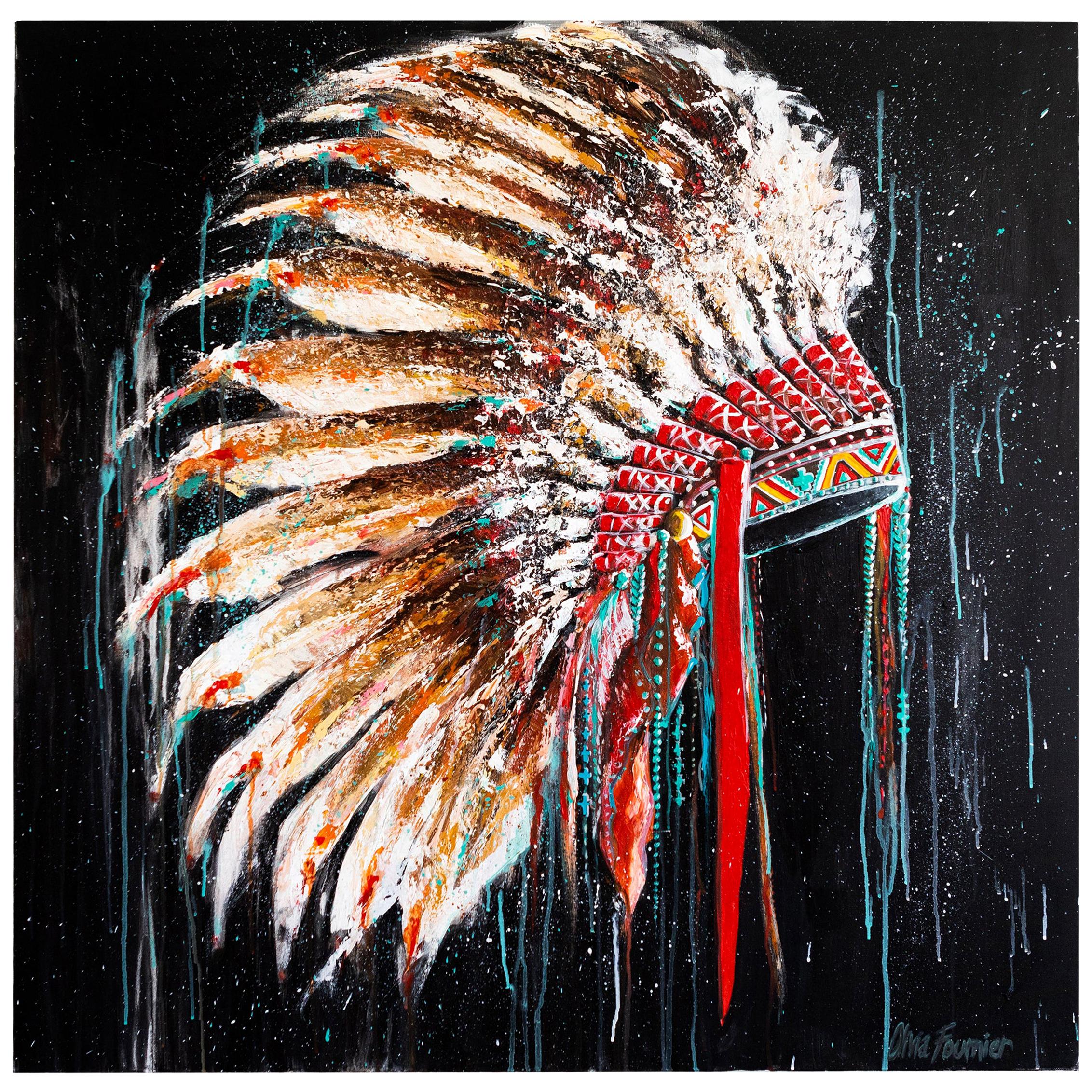 Headdress Painting For Sale