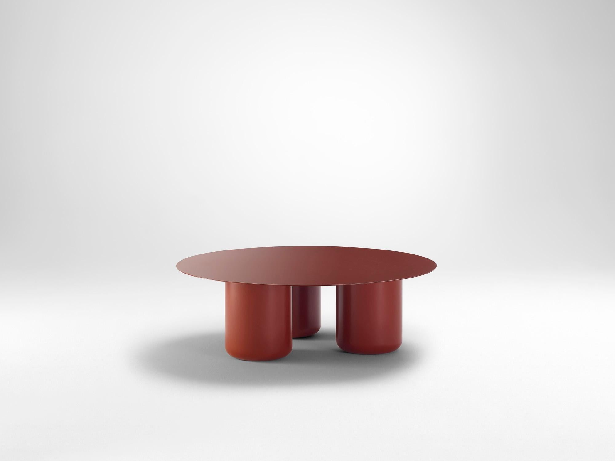 Post-Modern Headland Red Round Table by Coco Flip For Sale