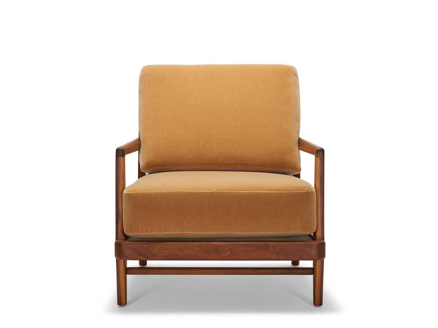 The headlands Lounge chair by Lawson-Fenning features a sculptural solid wood frame and upholstered cushions.

The Lawson-Fenning Collection is designed and handmade in Los Angeles, California. Reach out to discover what options are currently in
