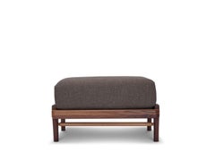 Lawson-Fenning Headlands Ottoman, Solid Walnut Frame, Modern Footstool