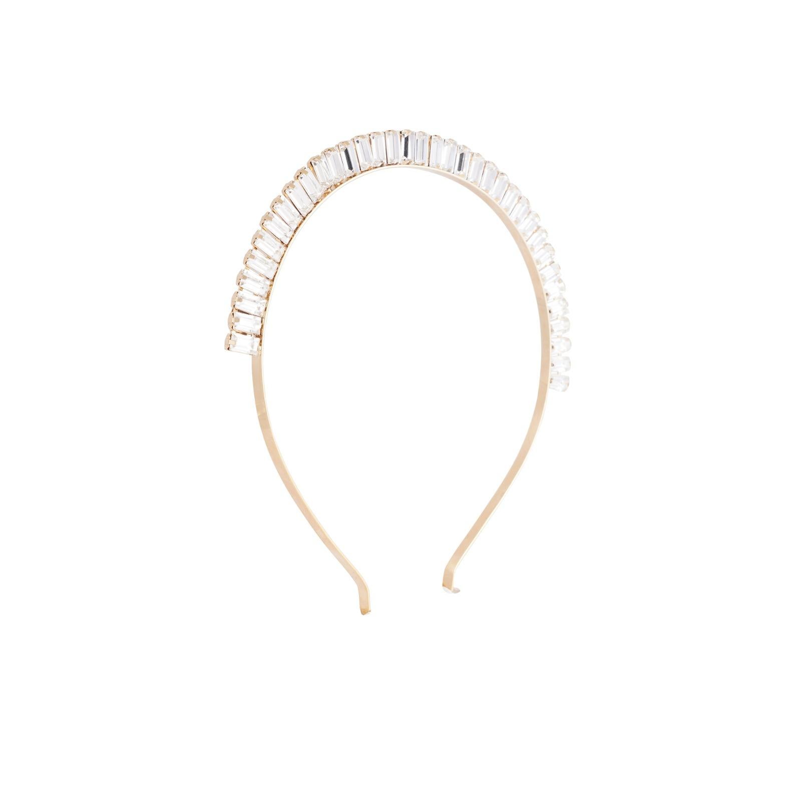 Beige Headpiece crystal swarovski stones NWOT For Sale