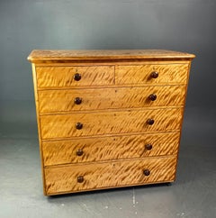 Heal & Son London Victorian Satinwood Chest of Drawers