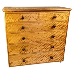 Heal & Son London Victorian Satinwood Chest of Drawers