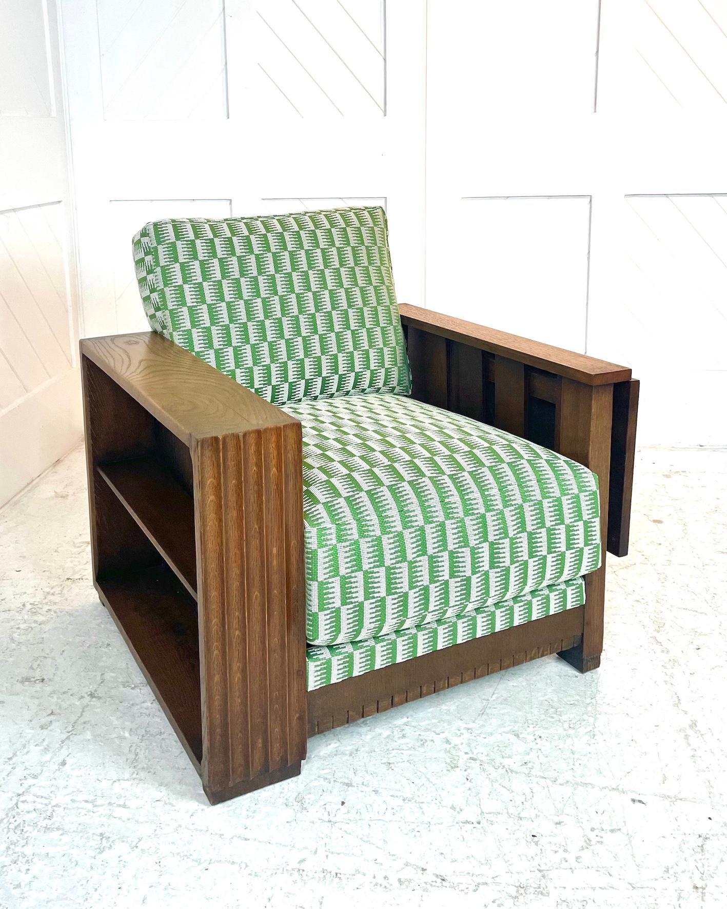 Anglais Chaise de bibliothèque en Oak Oak Heal & Son en vente