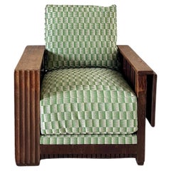 Antique Heal & Son Oak Library Chair