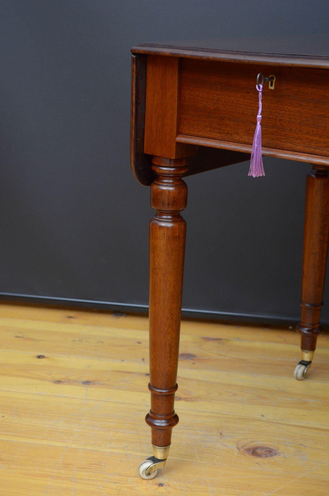Heal & Son Table victorienne à abattant en acajou vers 1850 en vente 2