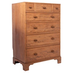 Heal & Son walnut tall chest of drawers, England circa 1920