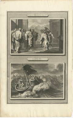 Healing of a Centurion’s Servant & Christ Calming the Storm, Pieter Mortier 1700