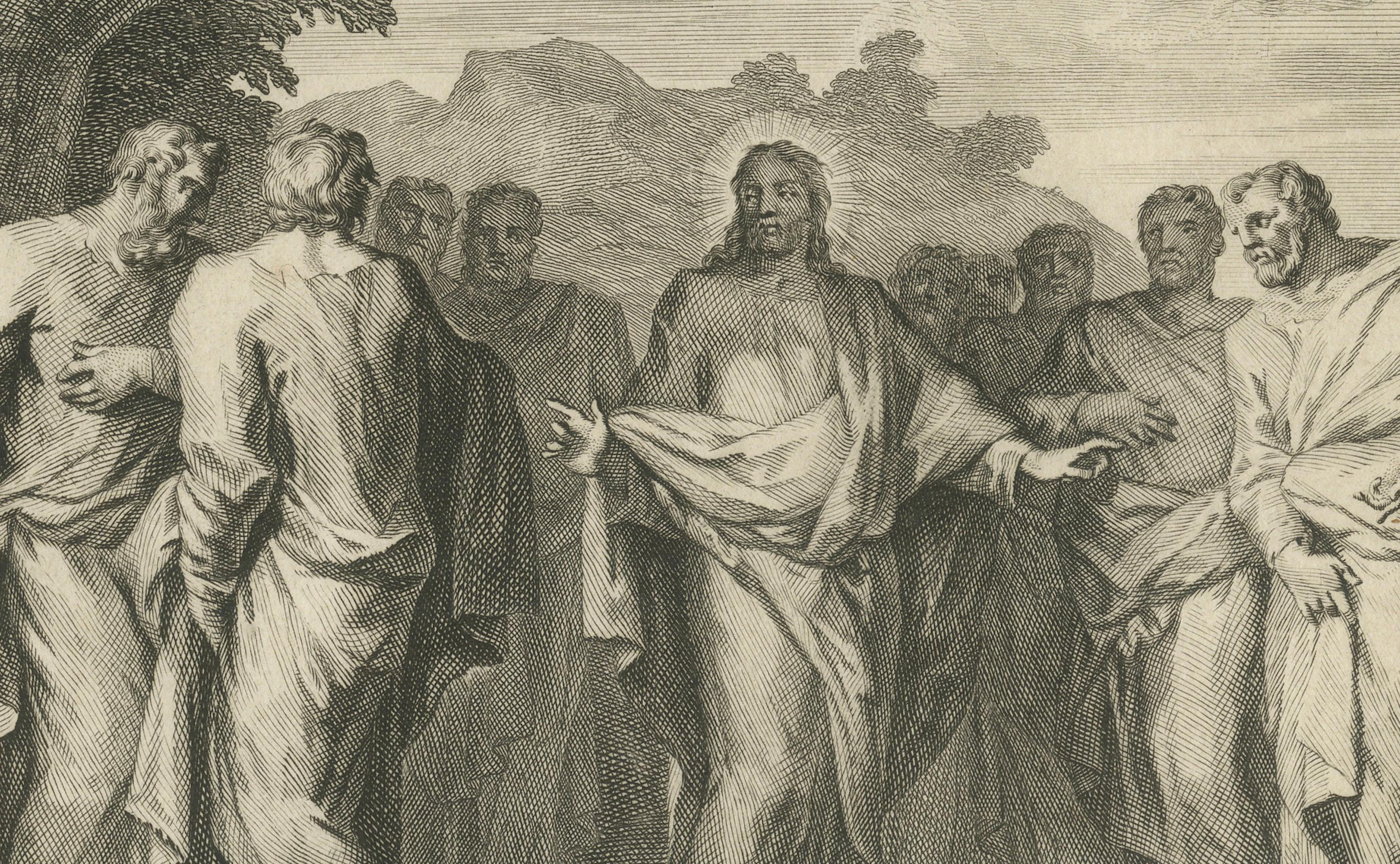 Néerlandais Guérison d'un possédé et appel des apôtres, Pieter Mortier, vers 1700 en vente