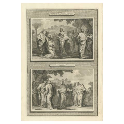 Healing of a Possessed Man & Calling of the Apostles, Pieter Mortier, ca. 1700