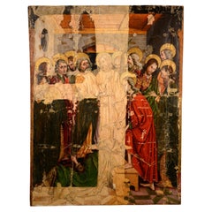 Healing of the Paralytic. Oil on panel. Castilian School, 16th century.