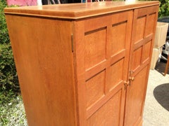 Heals, an Arts & Crafts Oak Tallboy, Compactum Wardrobe or Nursery Chest