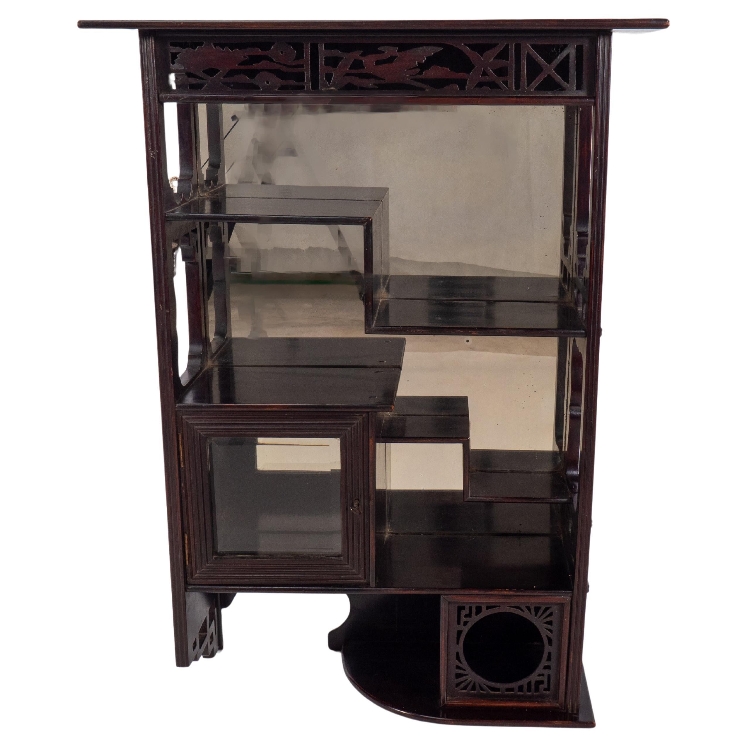 Heals and Son. An Anglo-japanese Aesthetic Movement set of ebonized wall shelves For Sale