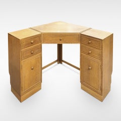 Heal's Art Deco Desk in Weathered Oak