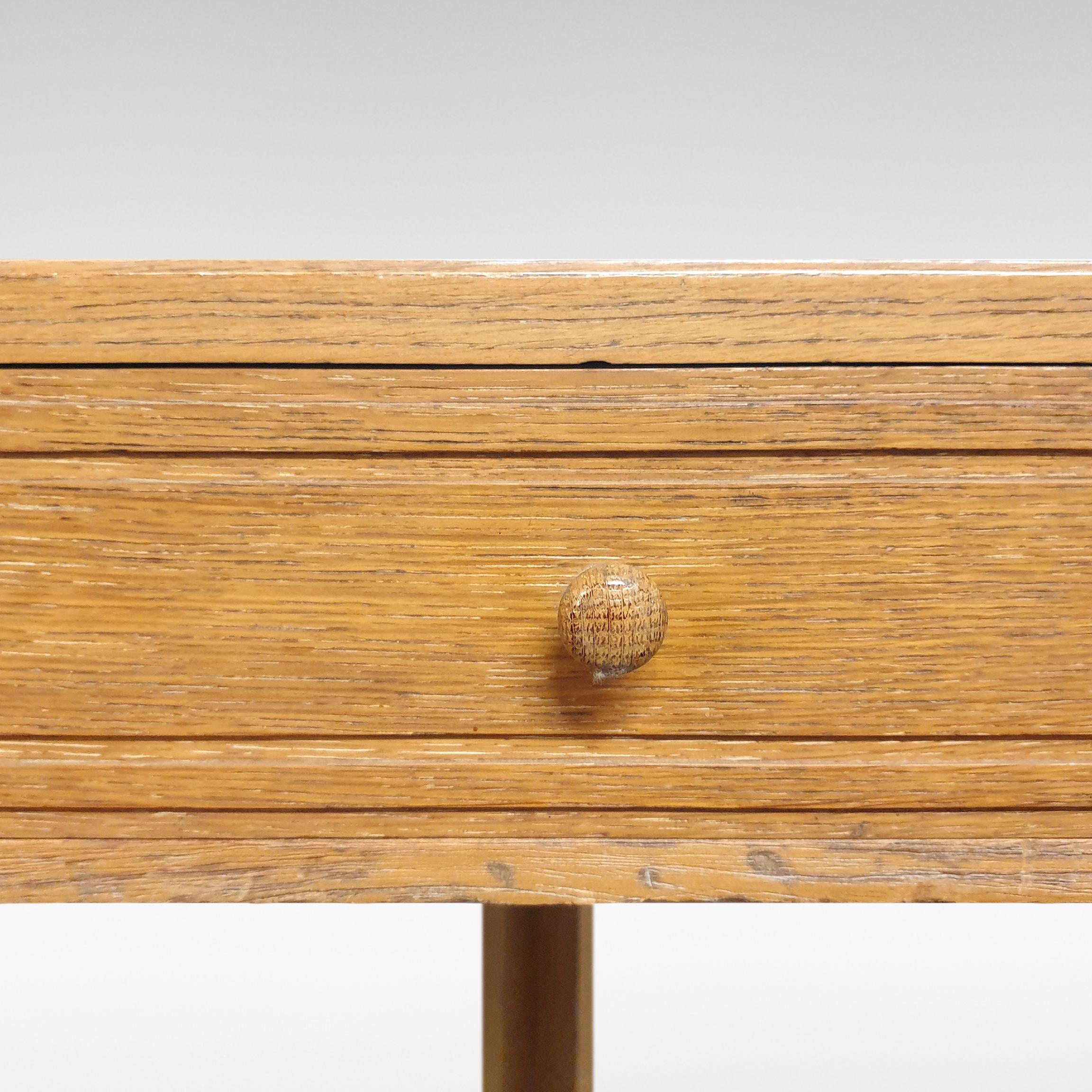 20th Century Heal's Art Deco Desk in Weathered Oak For Sale