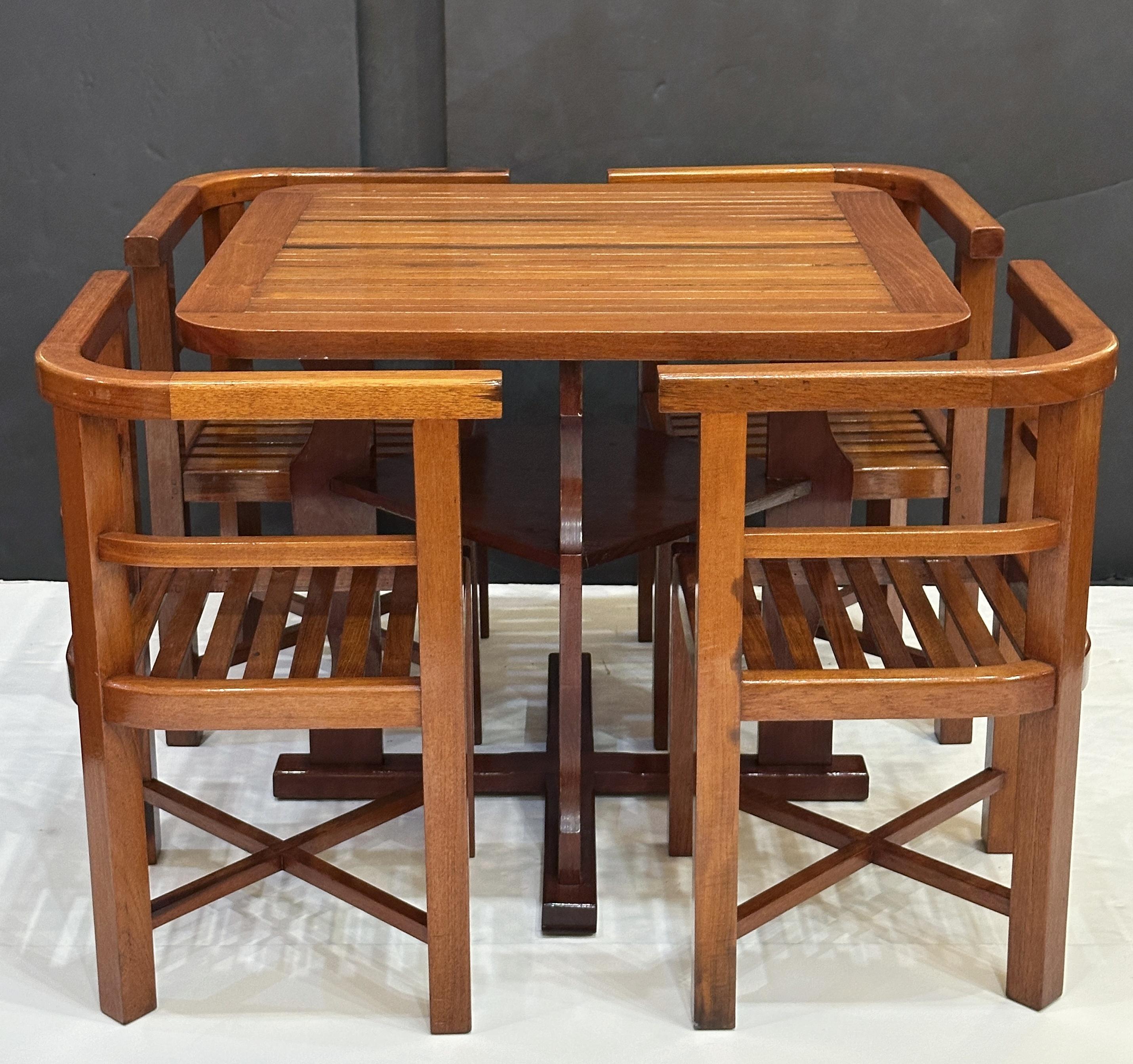 20th Century Heal's Card Table and Chairs Set from England, c.1930 For Sale