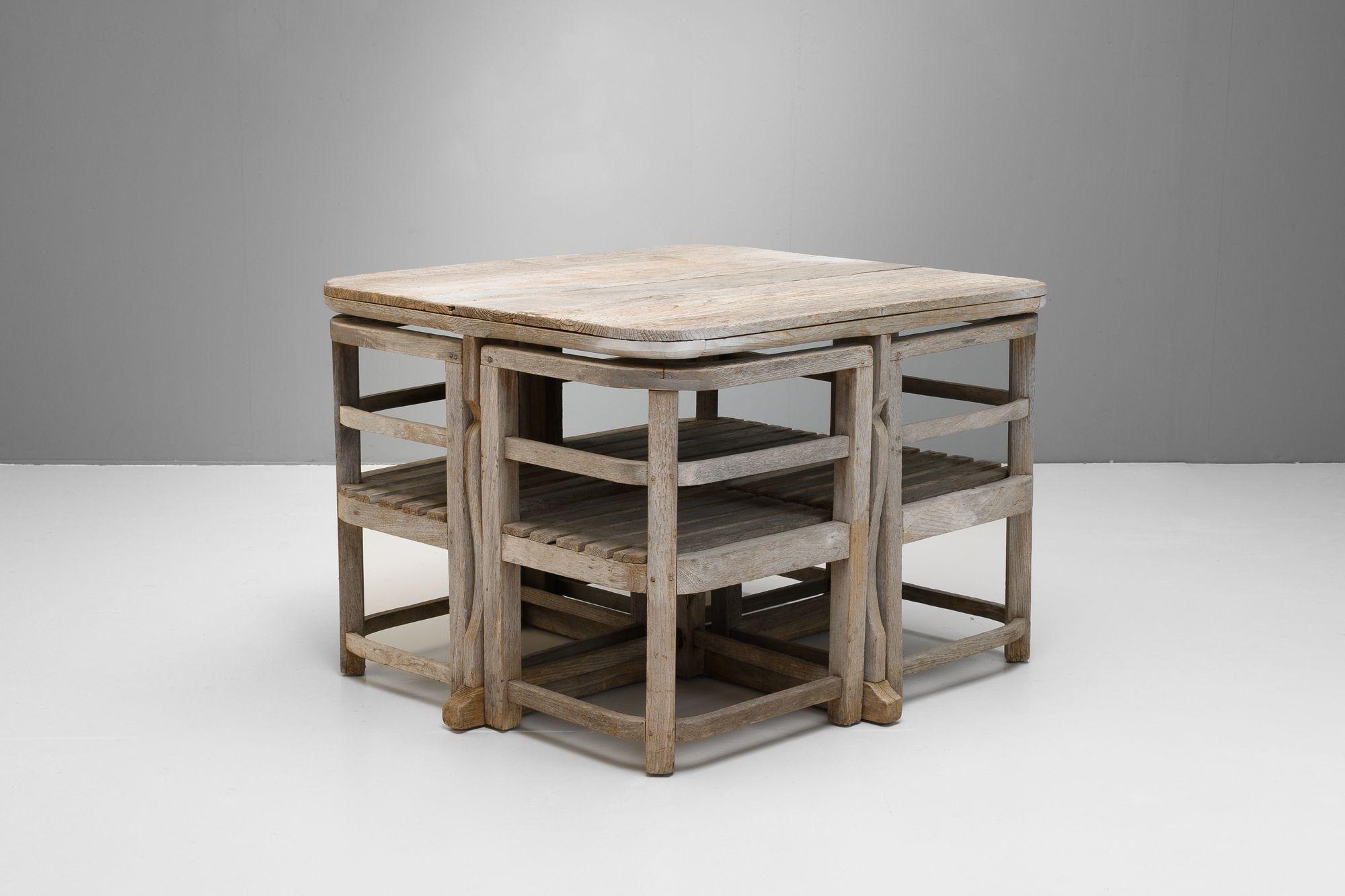 Set da giardino in teak Heal's. Circa 1930

H. H. 77cm x L. 98cm x P. 119cm