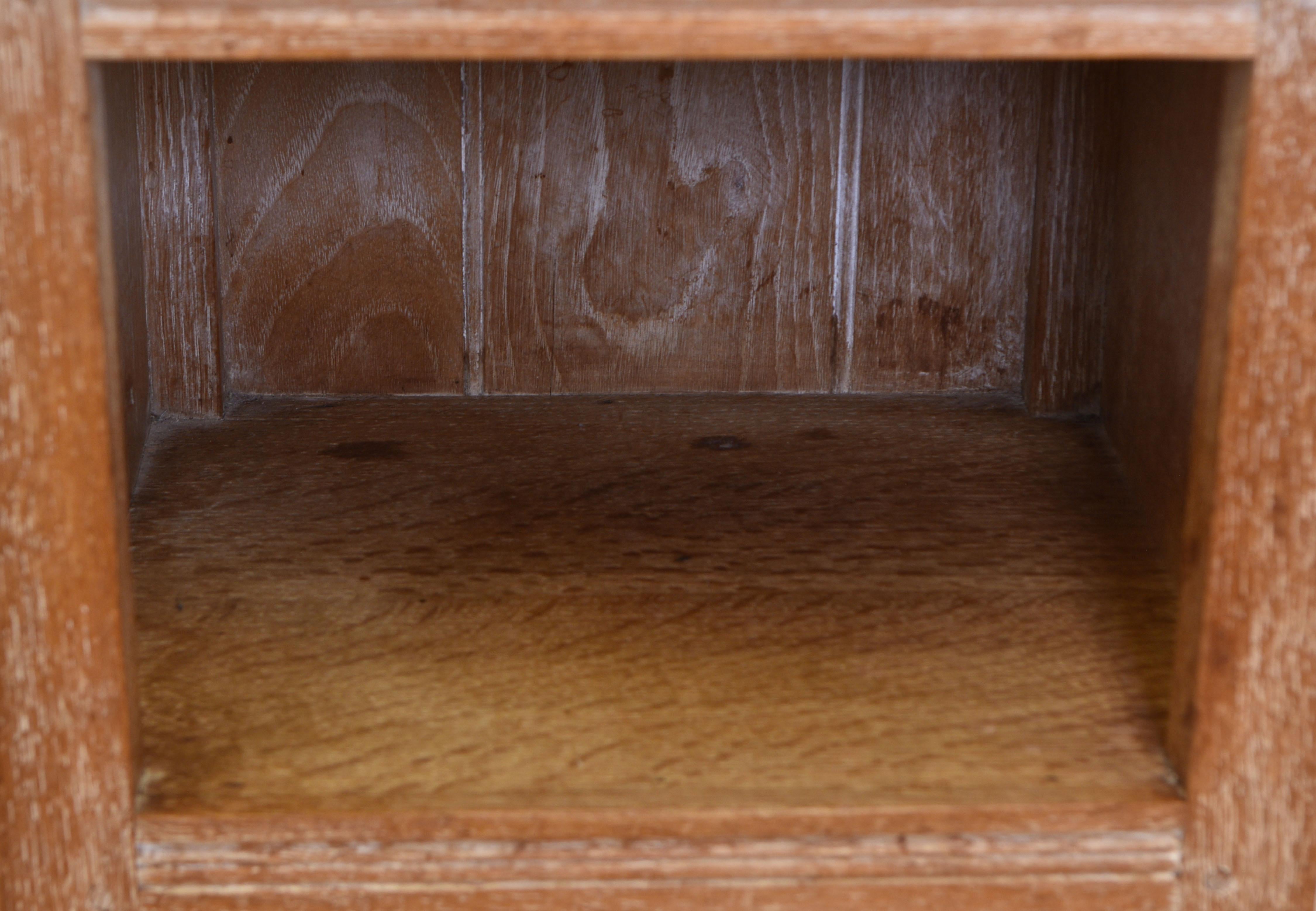 Heals Limed Oak Night Table Bedside Cabinet Circa 1930s 3