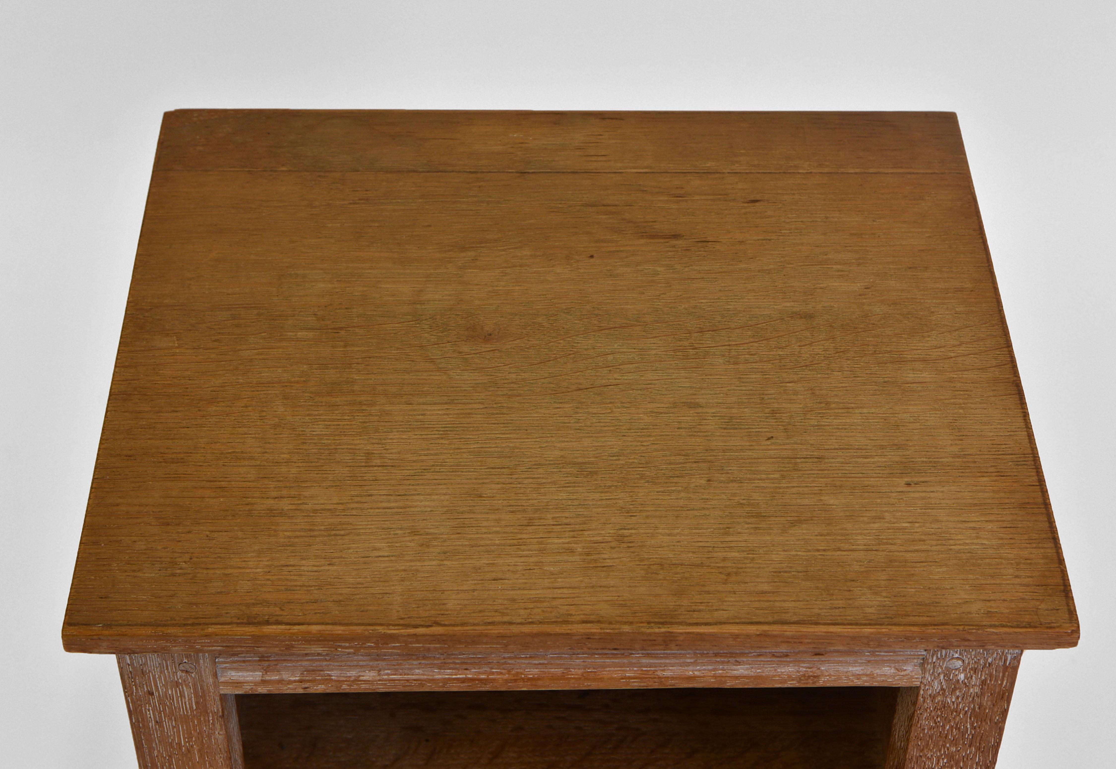 Heals Limed Oak Night Table Bedside Cabinet Circa 1930s 4