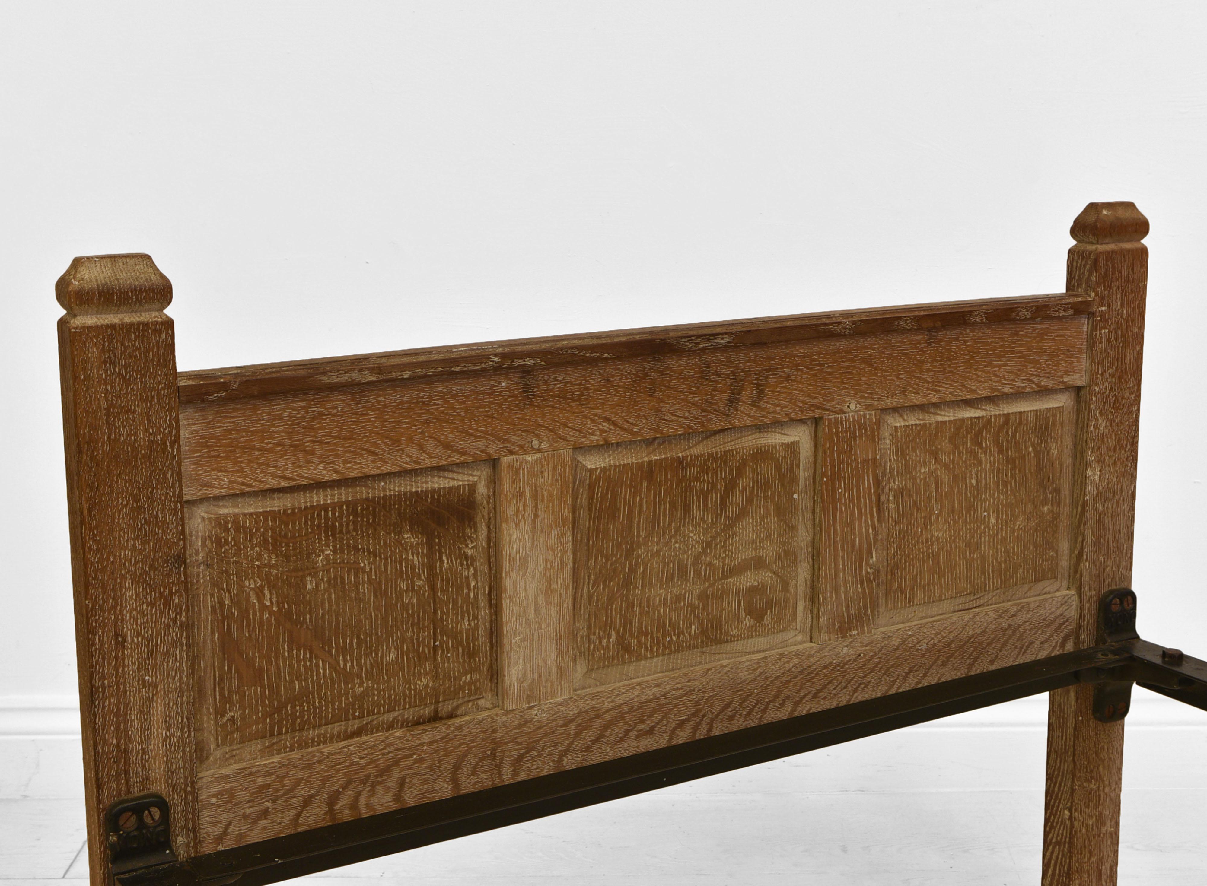 Heals Limed Oak Single Bed, Circa 1930s 5