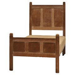 Used Heals Limed Oak Single Bed, Circa 1930s