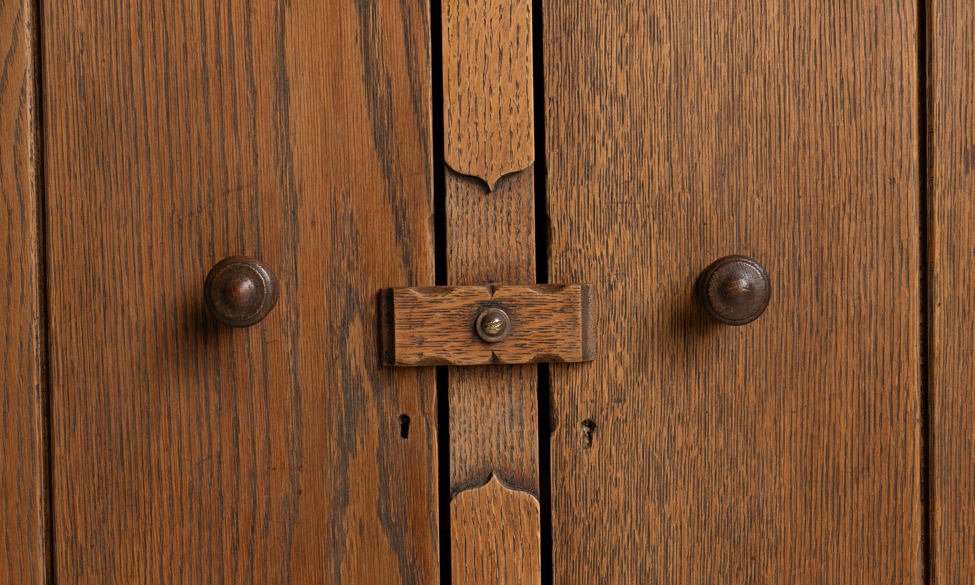 Carved Heals Oak Dresser, England circa 1910 For Sale